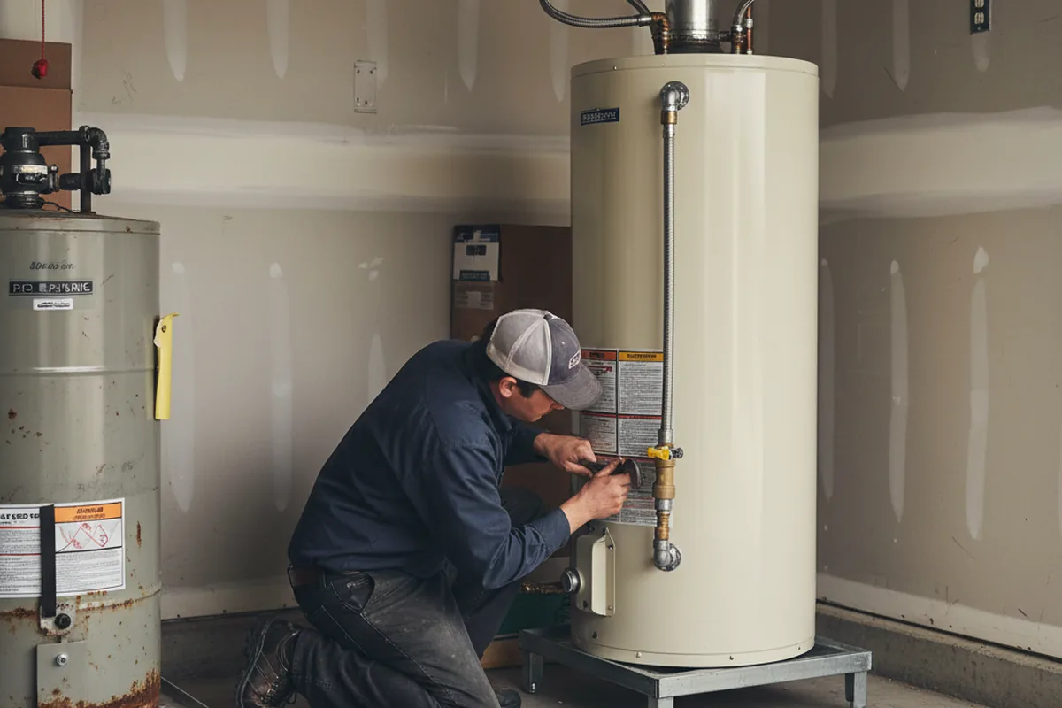 Water heater and shutoff valve replacement in Niles